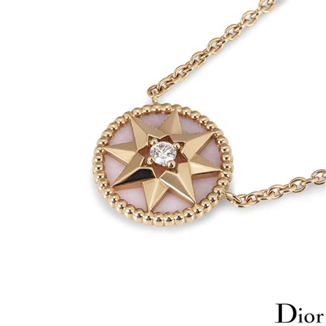 dior reflected rose gold|Dior rose necklace.